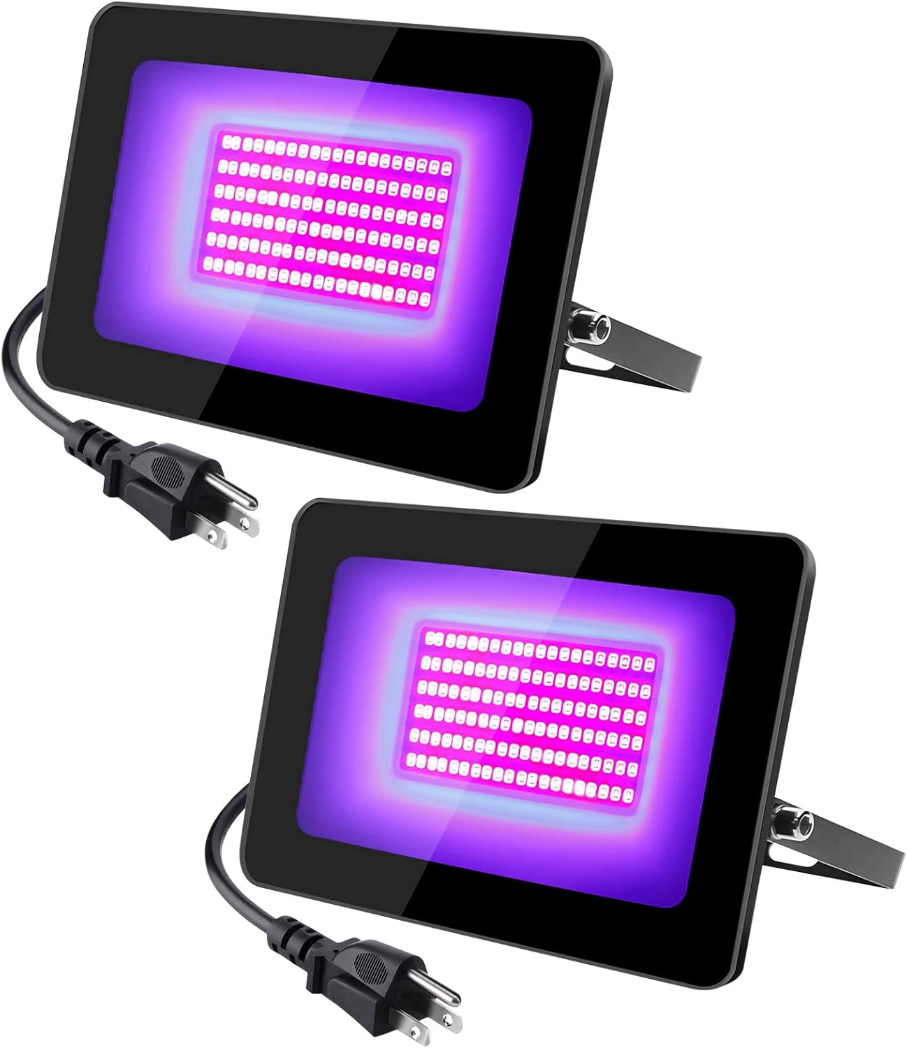 2 Pack 30W UV Flood Light, IP66 Waterproof Outdoor High Power UV Black