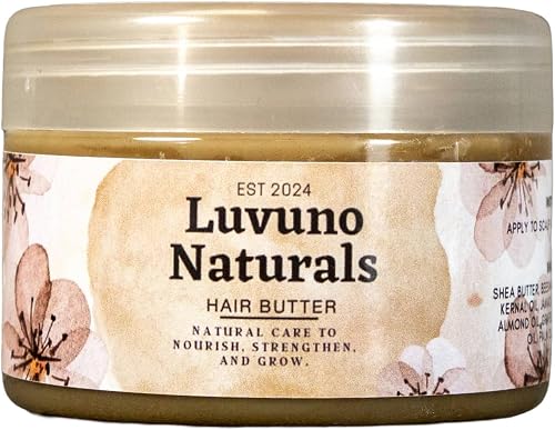 Hair Butter with Shea Butter & Natural Oils | Nourishes & Strengthens, Jamaican Castor Oil, Nourishes your hair and scalp, Herb Infused Oils, Seals in Moisture