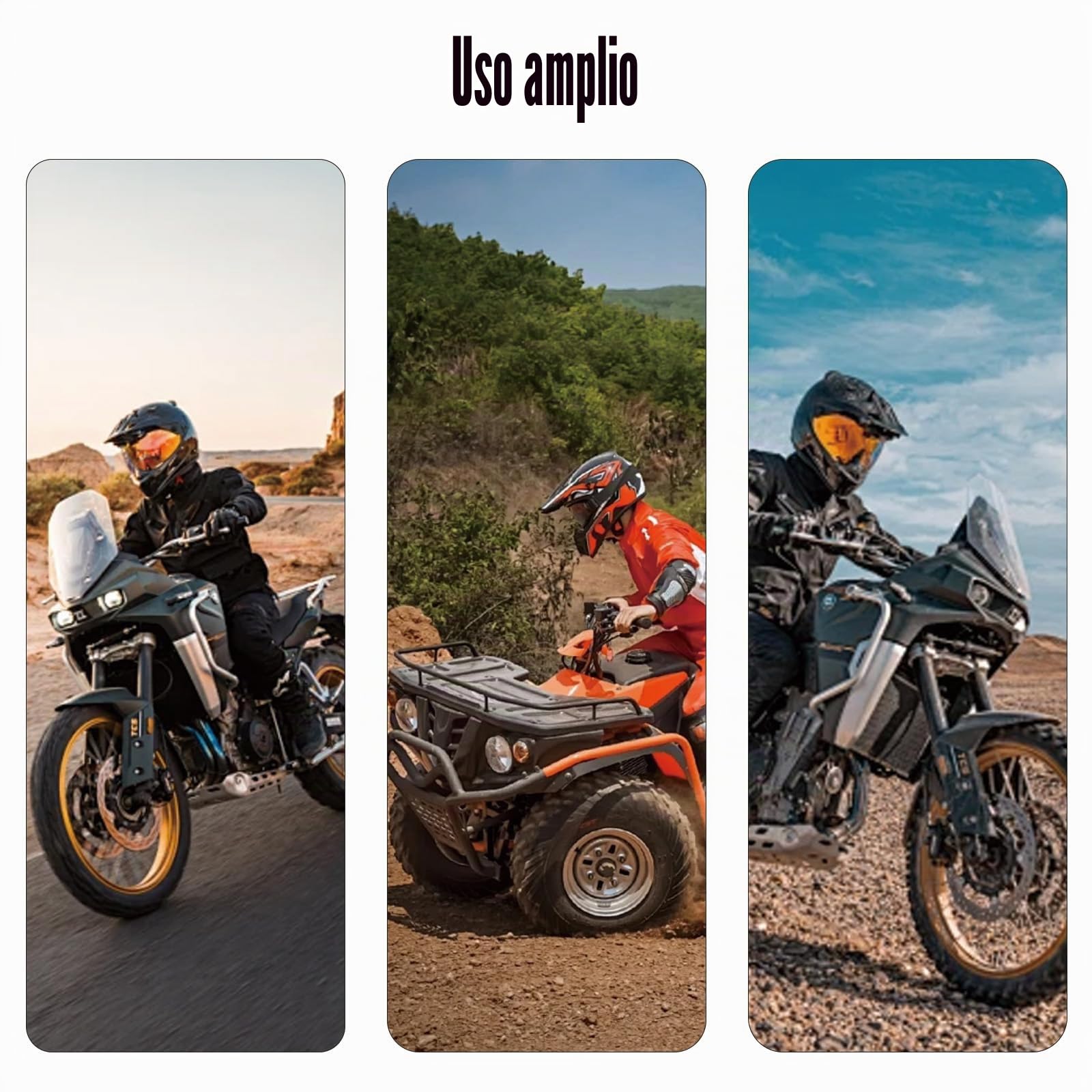Espejos Retrovisores Moto Homologados, Bekasa 7/8" 22mm Espejos Moto Universales Aluminio Retrovisores Moto, Retrovisores de Manillares para Motocicleta Scooter vehículos Terreno