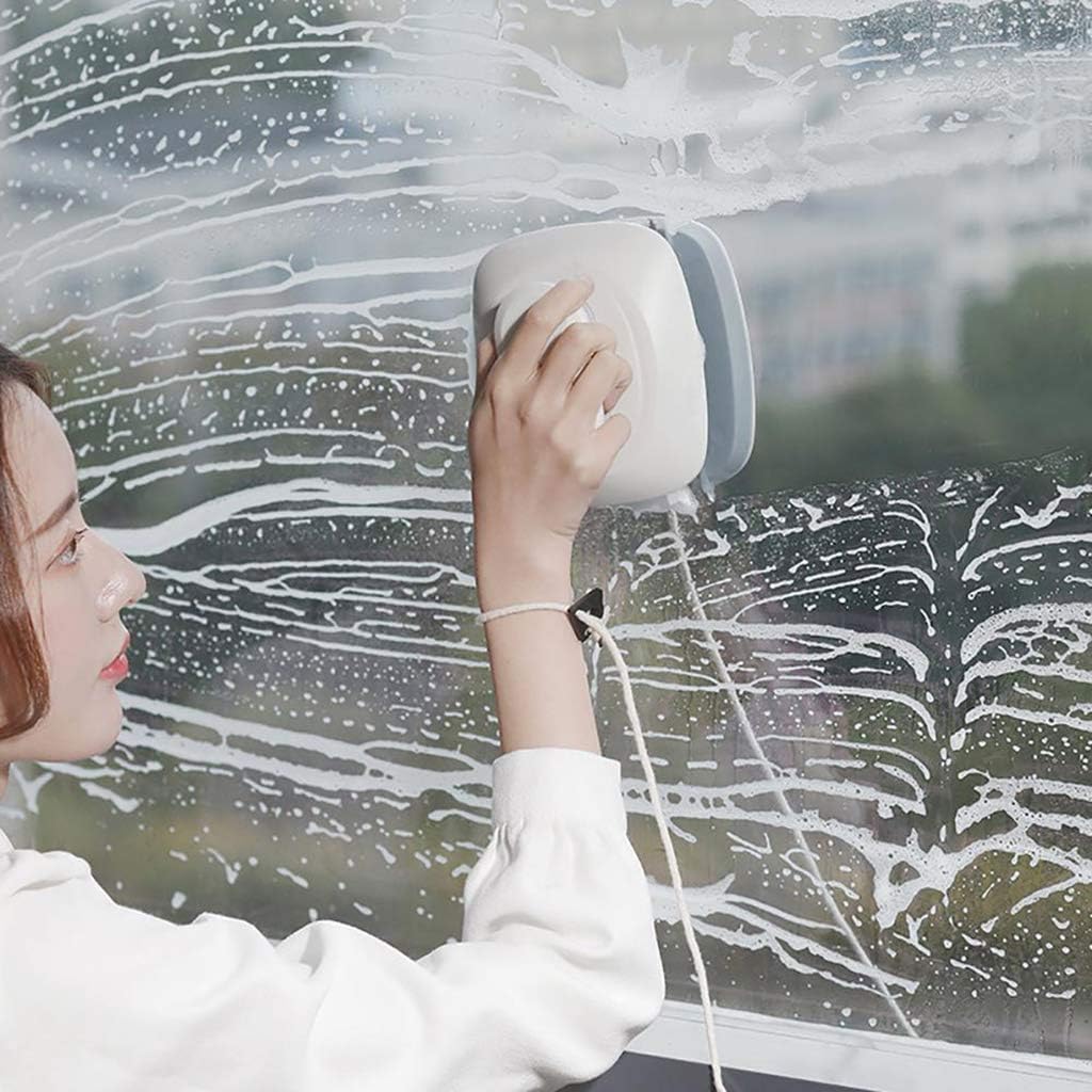 Glass Cleaner Artifact Household Double-Sided Wiping Washing Windows Artifact Hollow Strong Magnetic Cleaning Glass(D)