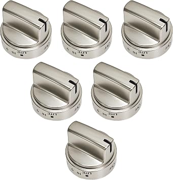 6 Pack WB03X24818 Stove Knob Compatible with GE Gas Stove Knobs