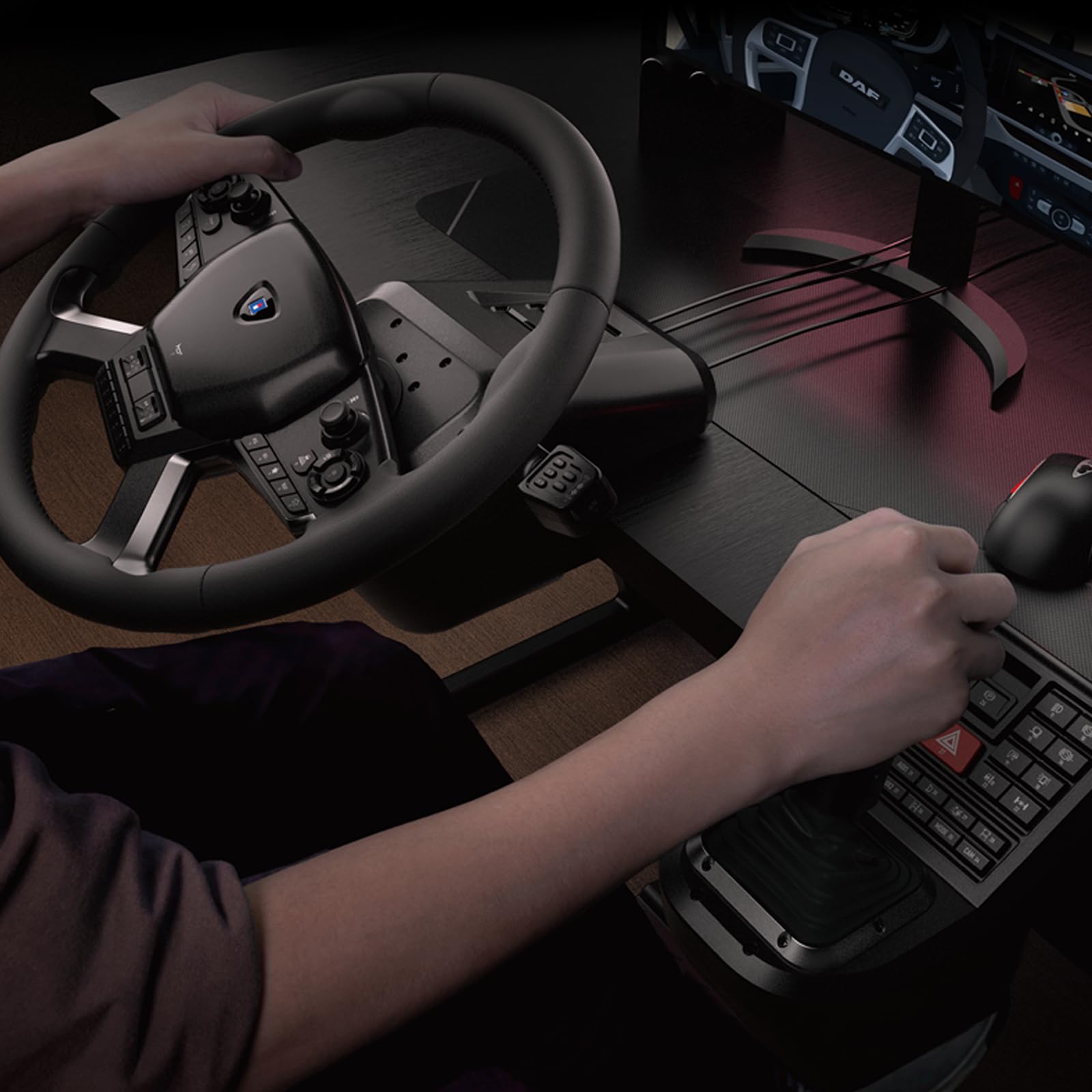 HORI Truck Control System con Force Feedback - Volante con Cambio e Pedaliera per Truck Simulator per PC (Windows 11/10)