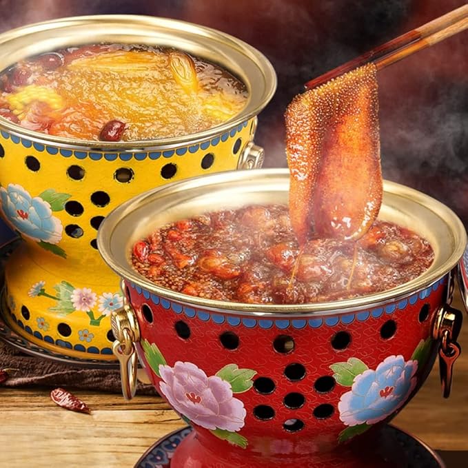 Olla pequeña de cobre para hot pot individual INUUXLG 18x24 cm miniatura 2