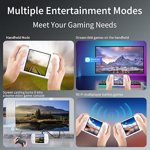 Miniatura 6 de RG CubeXX Retro Gaming Console Handheld with 3.95-inch IPS Screen Linux System RG CubeXX Handheld Game Console with RGB Lighting 64G TF Card with