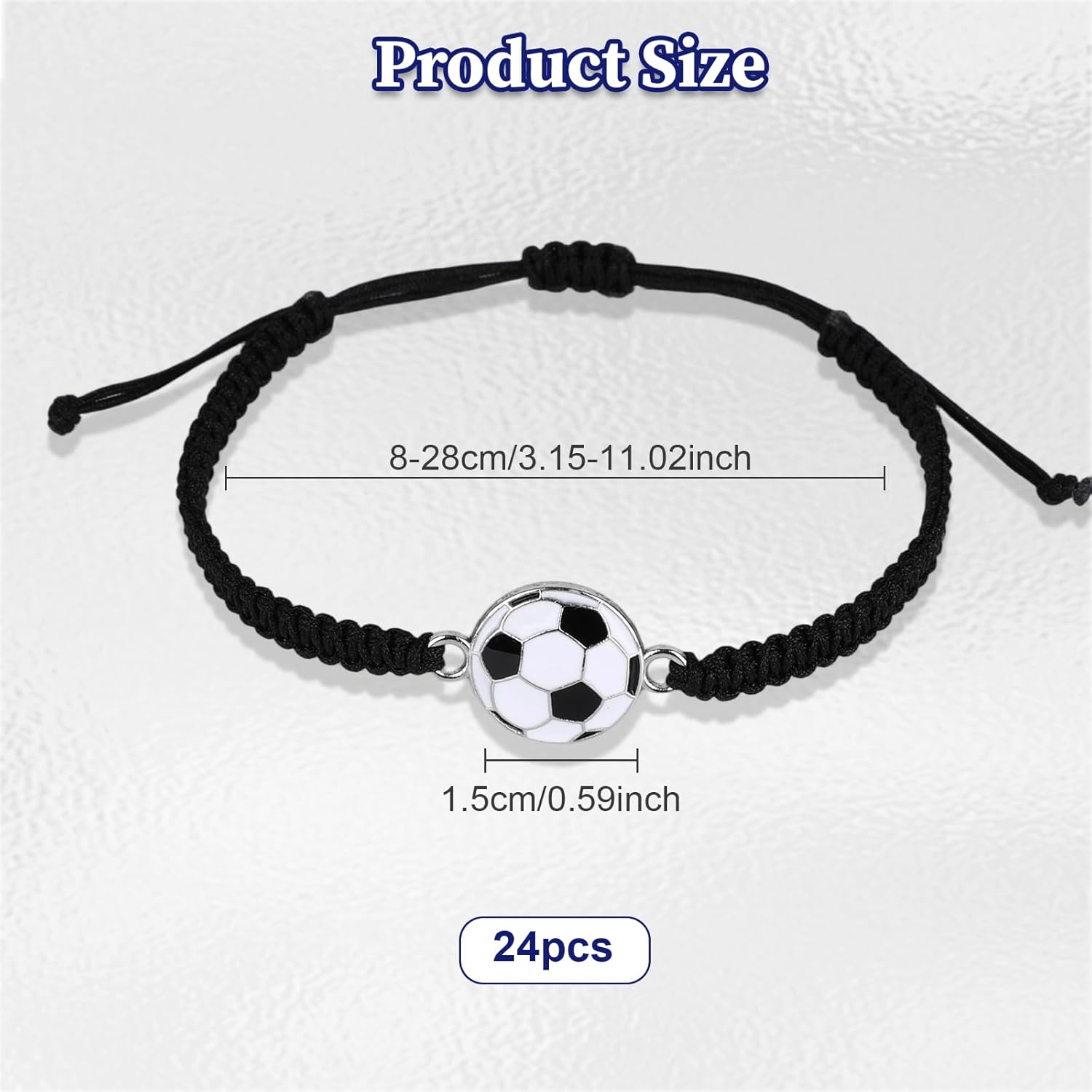 24 Sets Volleyball Basketball Soccer Bracelets, Volleyball Bracelets Stuff Gifts Accessories for Team, Basketball Bracelet Party Favors Gifts, Braided Adjustable Soccer Bracelet Gifts