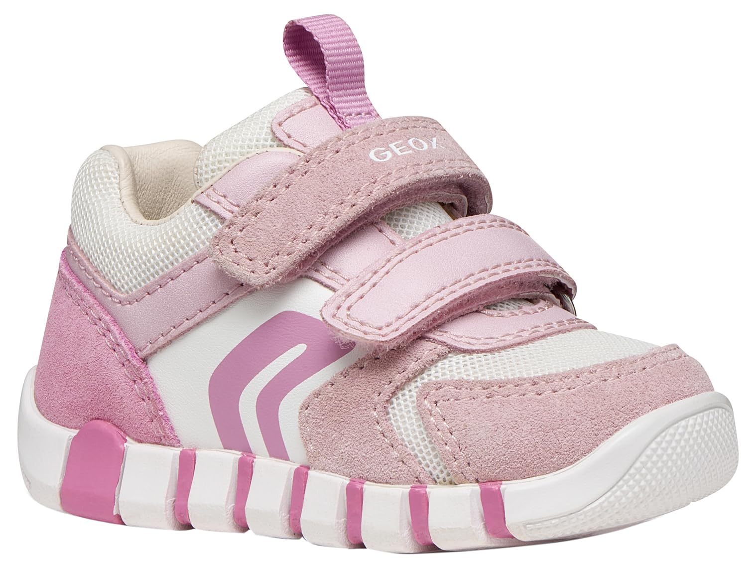 Geox Baby Girl B IUPIDOO Girl C Trainers, Rose/White, 18 EU