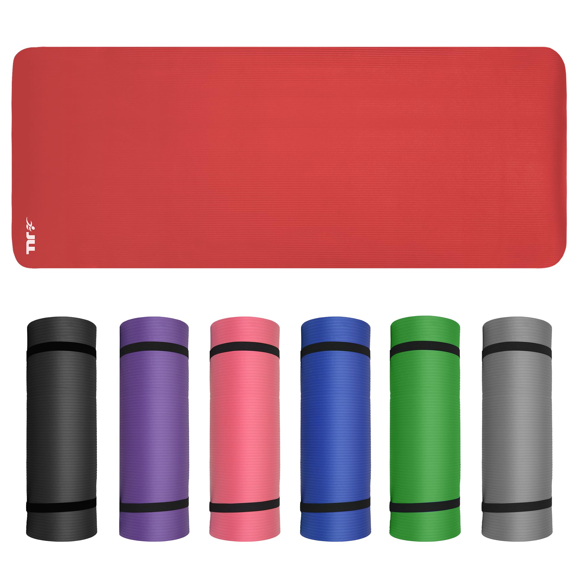 JLL Yoga Mat Thick 10mm Non-Slip Pilates Workout Exercise Mat, Ideal Camping Mat(Red) — image 1