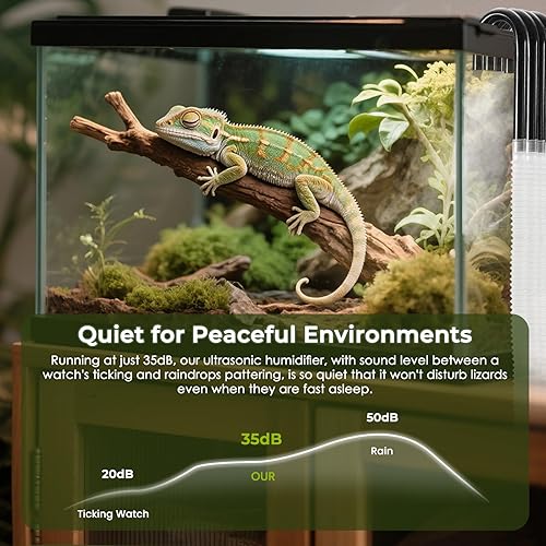 Miniatura 5 de Mxmoonant Humidificador ultrasónico Llenado automático de agua, 0.0-20.3 fl ozH Máquina de niebla ajustable, 4 direcciones haciendo niebla, para