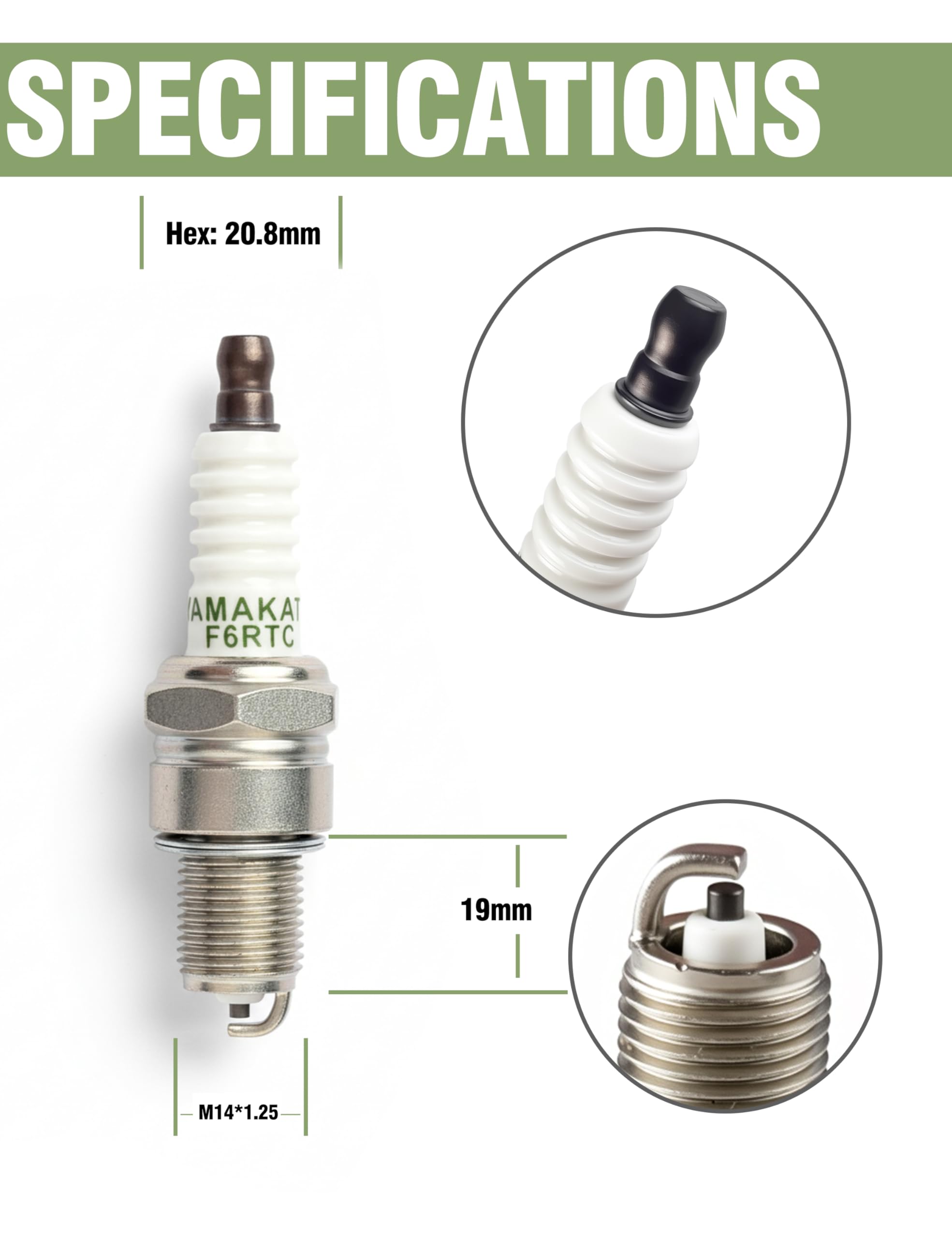 Amazon.com: YAMAKATO Spark Plug for NGK BPR6ES BP6ES TORCH F6RTC