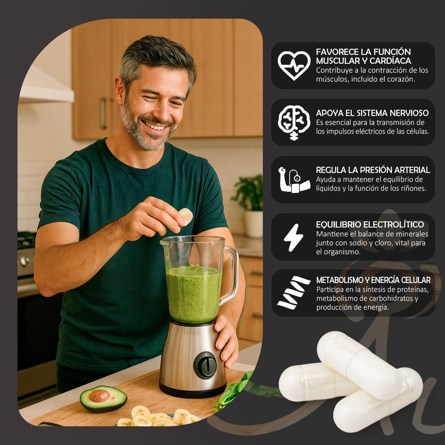 Aurica Citrato de Potasio 3000 mg - 1080 mg (54% VRN) por Dosis - Citrato de Potasio Cápsulas para el Funcionamiento Muscular y Equilibrio Electrolítico - 120 Cápsulas Veganas