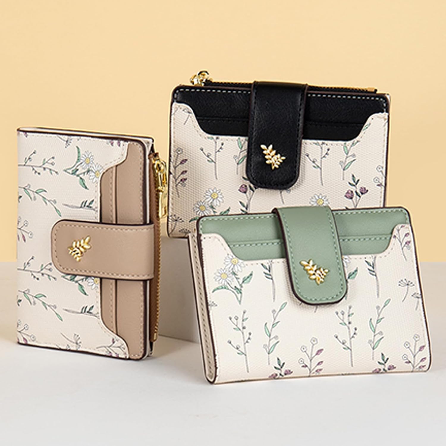 Cute Blue Flower Wallet for Women and Girls Small Kawaii Coin Purse with ID Window, Compact Cash Wallet for Ladies, Girls, and Teens, Lightweight and Stylish Design - Image 6