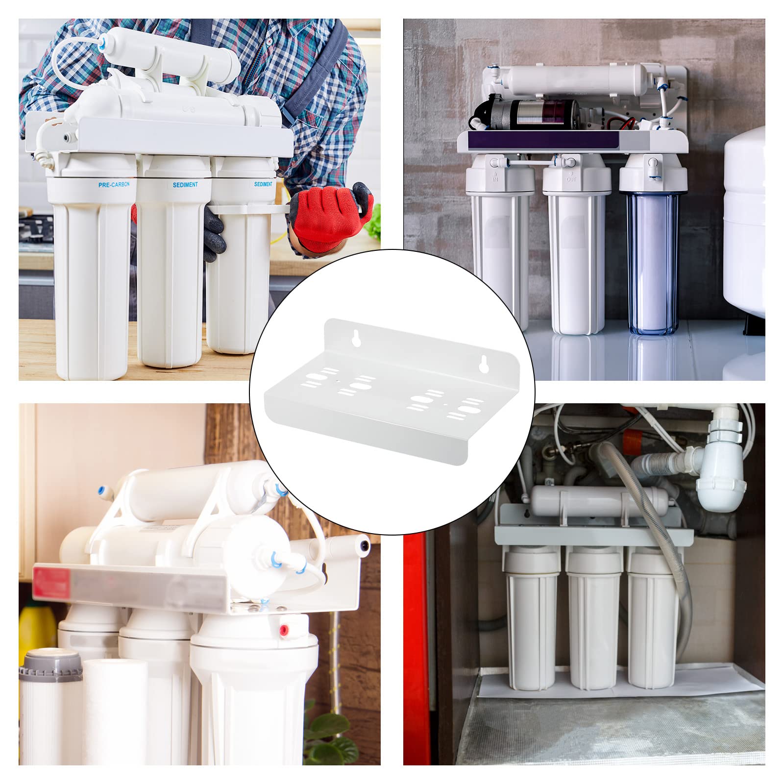 under sink water filter housing mounting bracket installation