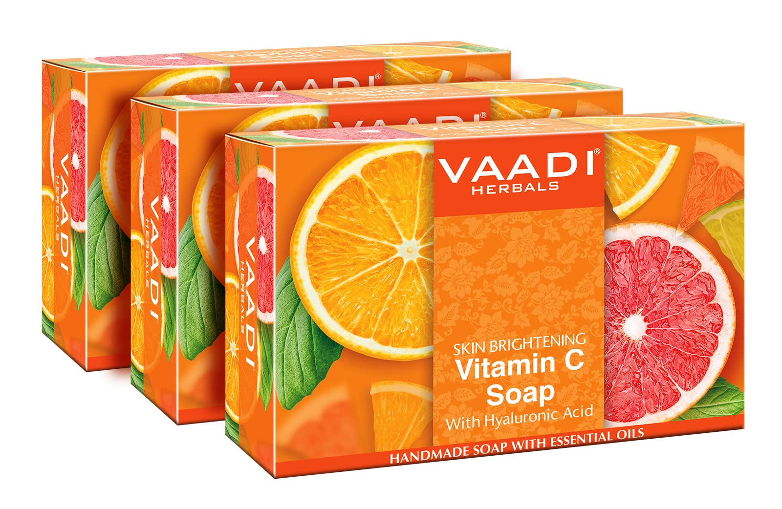 Vaadi Herbals Vitamin C Face & Body Soap | Extracts of Natural Ingredients | For Skin Brightening, Anti-Ageing Effect (75 gms X 3)-picture-24
