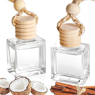 2- Pack Mahogany Coconut Car Air Freshener Hanging Long Lasting Car Scent Essential Oil Diffuser Car Perfume Inspired Fragrances for Men and Women by VUTOLLOSA