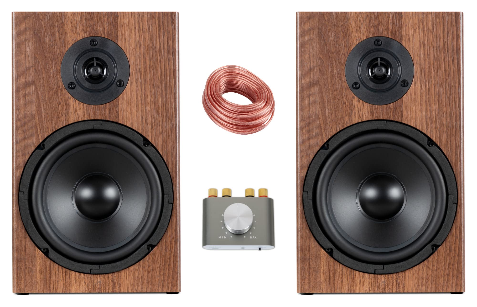 McGrey BSS-265 BR Microcadena HiFi de 6, 5" con Bluetooth®, Altavoces | Altavoces HiFi compactos, Potencia: 40 vatios (RMS)/ 75 vatios (pico), Sistema de 2 vías, Woofer de 6, 5" (16, 5 cm), 5" (1