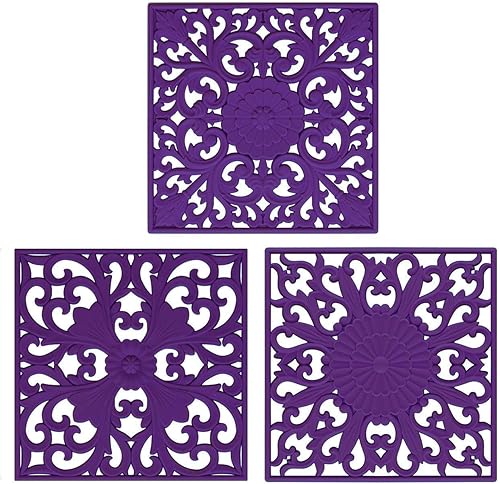 Miniatura 8 de Hotsyang Salvamanteles de silicona para platos calientes, mesa, encimera, ollas, sartenes, salvamanteles de cocina modernos antideslizantes