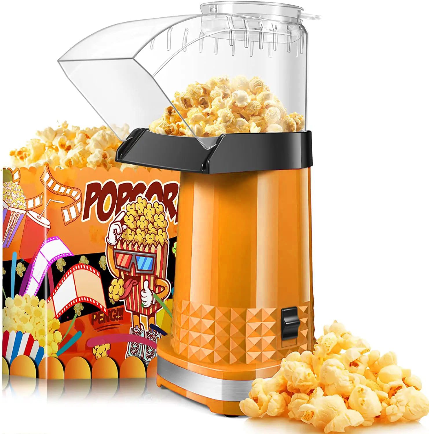 Buy G54GOKI Hot Air Popcorn Popper, High Pop Rate Personal Air Popcorn