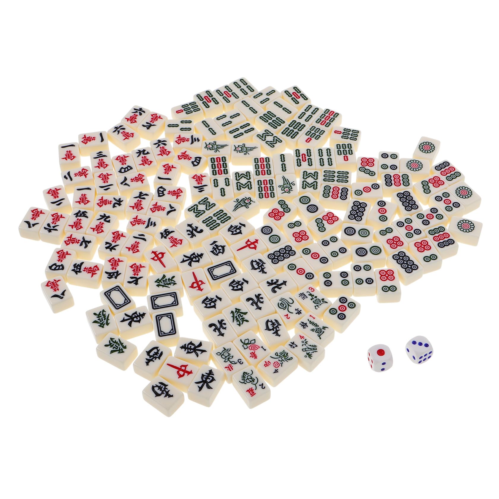Miniatur Mahjong Steine 1 Kasten aus Melamin für Reisen und Wohnheime