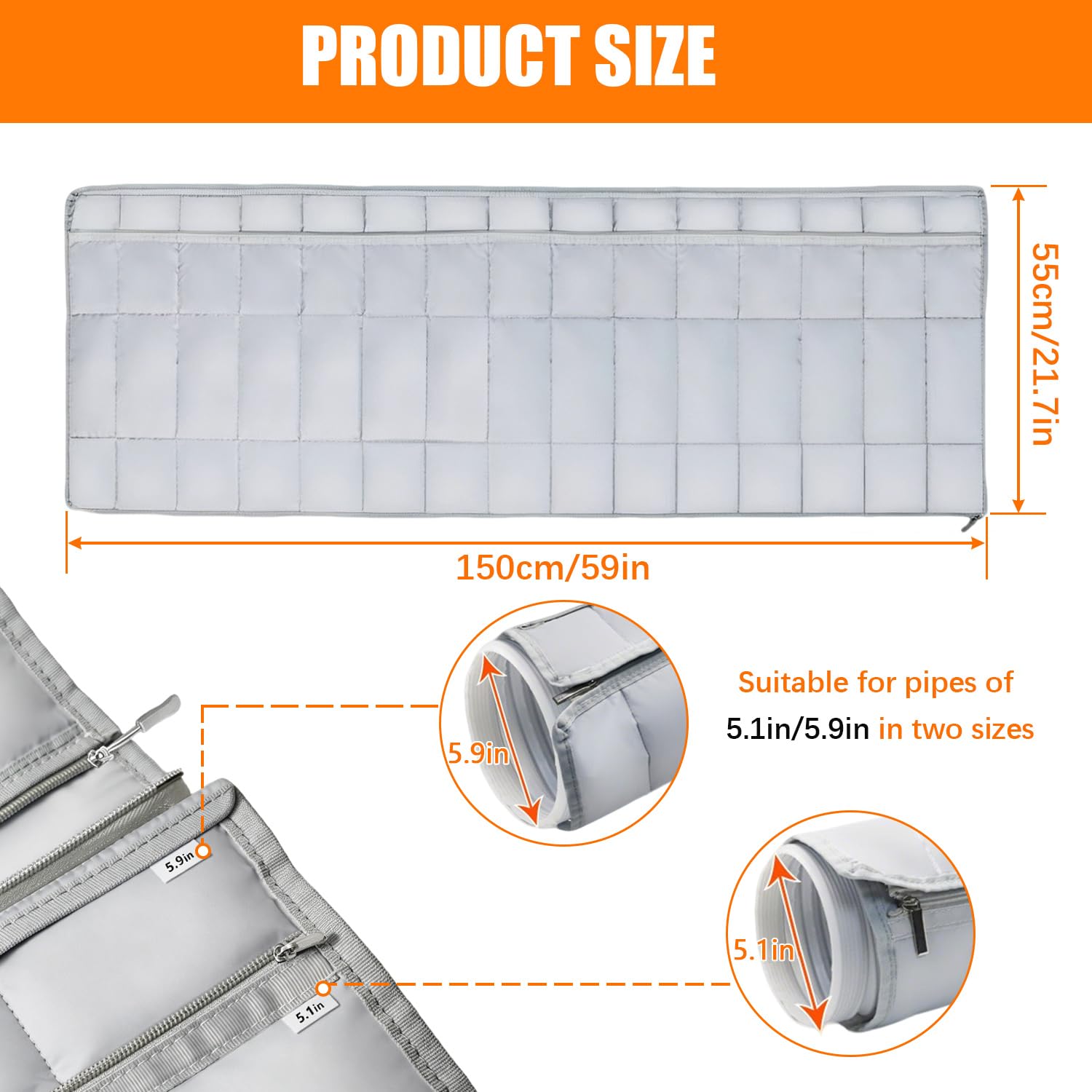 Funda de Aislamiento Portátil para Manguera de Aire Acondicionado