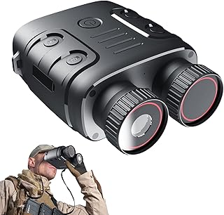 LIZHOUMIL Night Vision Binoculars, R18 Night Vision Goggles for Adults 1080p Video 5X Digital Zoom 300m Long Distance Infrared Night Vision Scope for Hunting, Camping, Travel