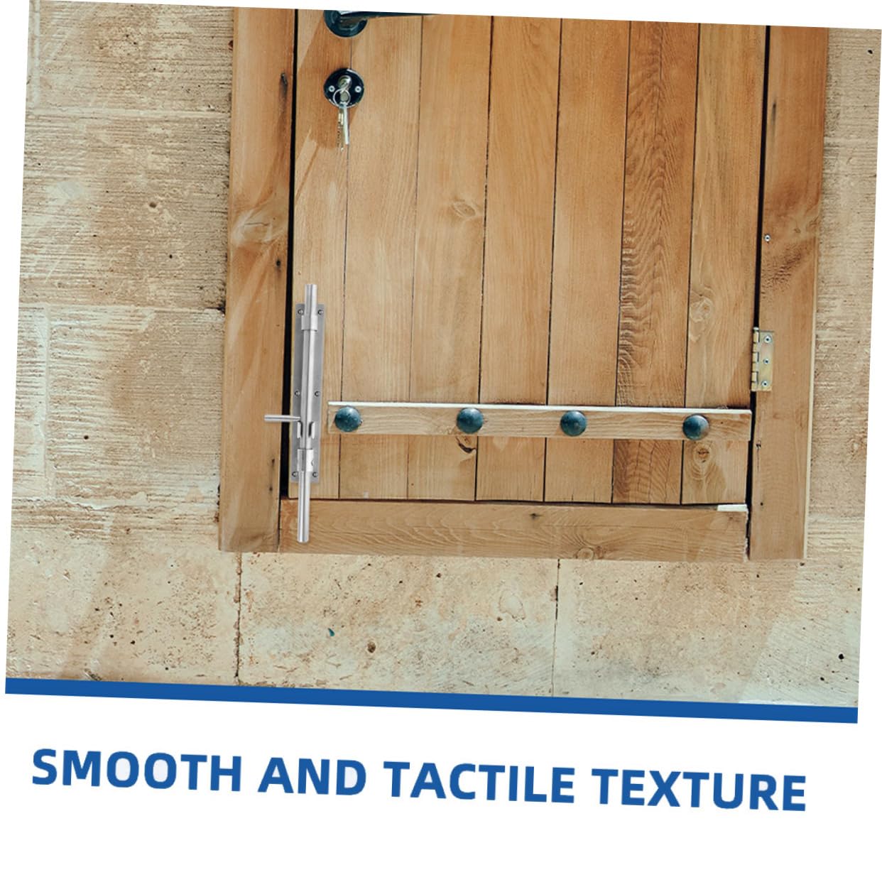 OSALADI Loquet de Verrouillage pour Portes en Bois et Chambres Résistant à L'usure en Acier Inoxydable Argenté, 2 Pièces, Haute Dureté Distance Trou 216mm