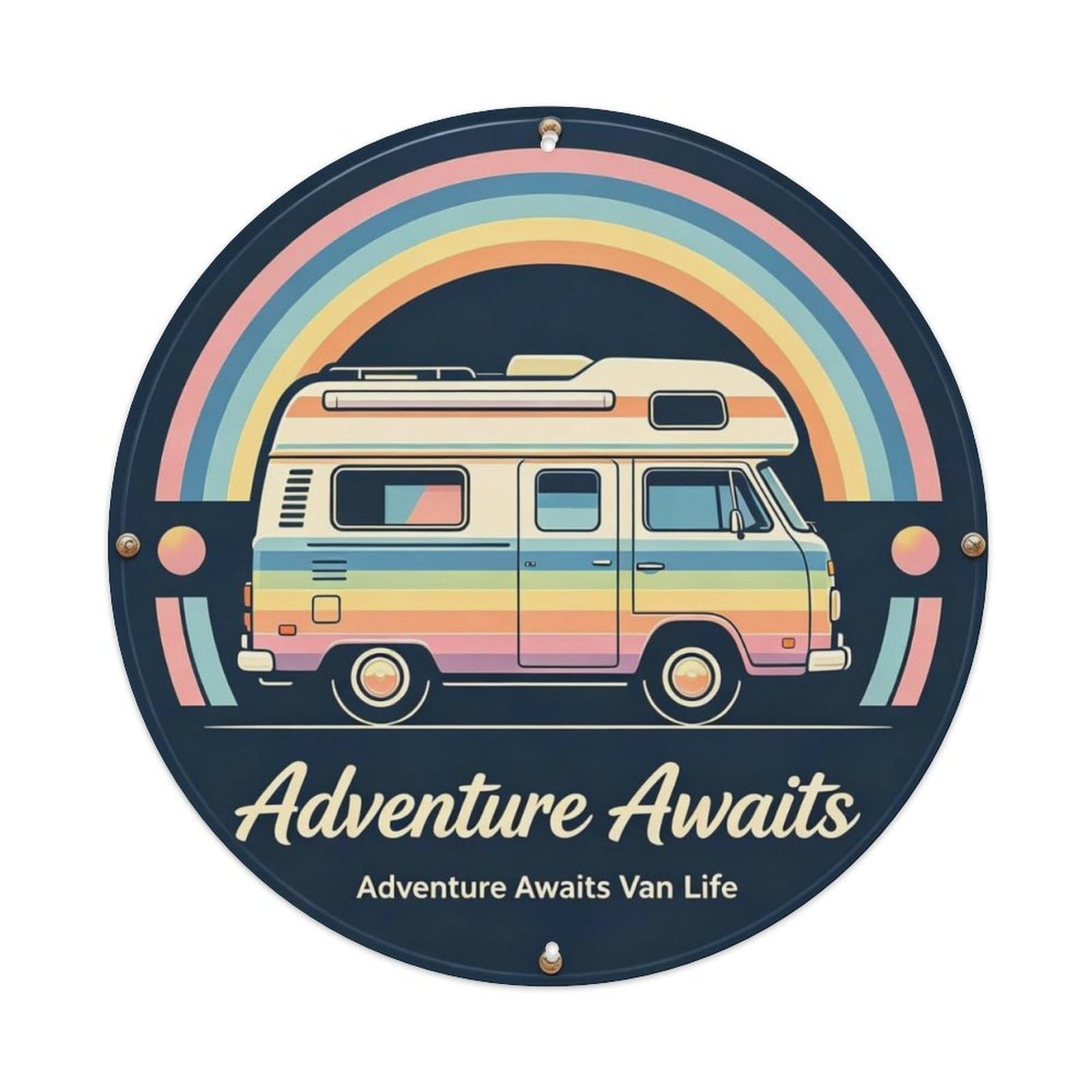 Adventure Awaits Van Life - Metal Tin Sign Plaque