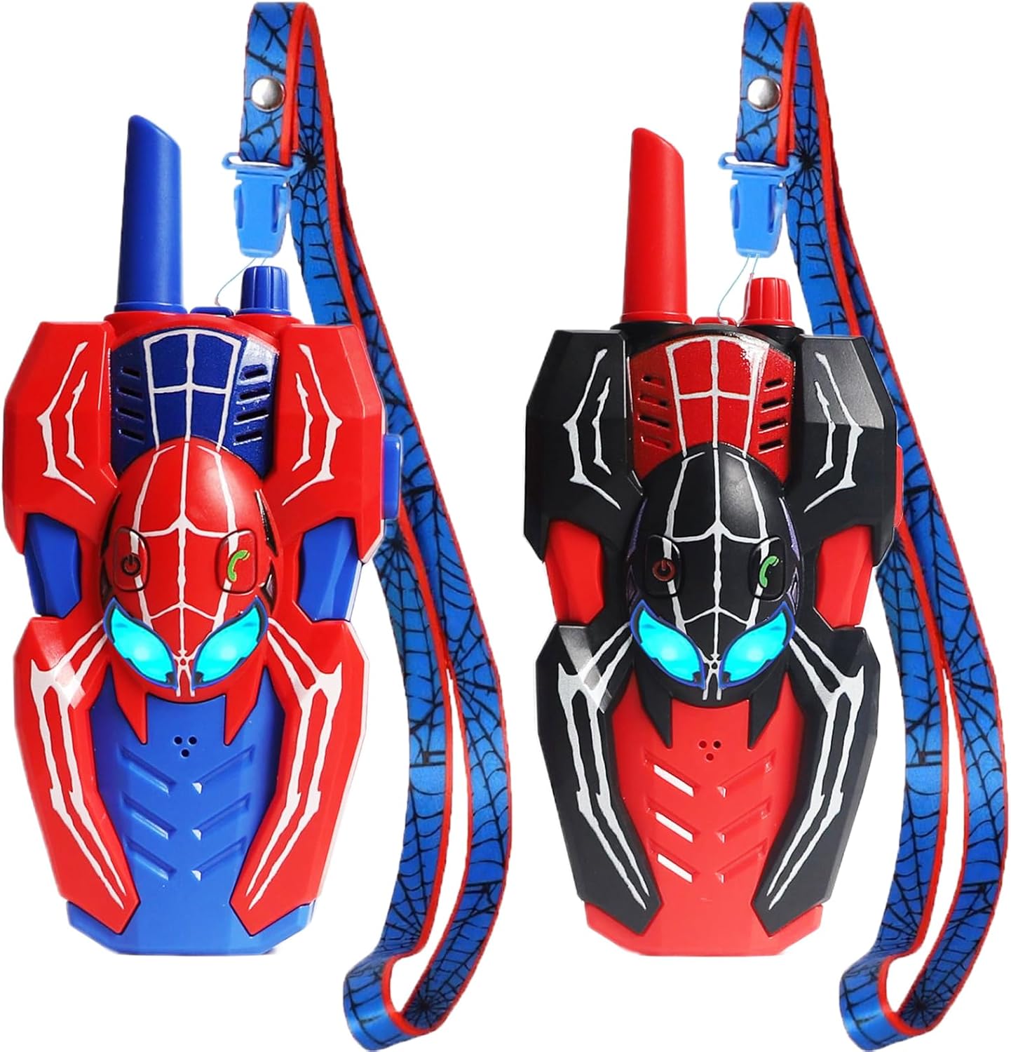 Walkie Talkies for Kids Long Range, Kids Walkie Talkies 2 Pack, Spider Toys for Boys 3-4 4-6 6-8 Outdoor Camping 2 Way Radio Toy, Birthday Toys for Ages 3-4 5-7 8-13 2PCS