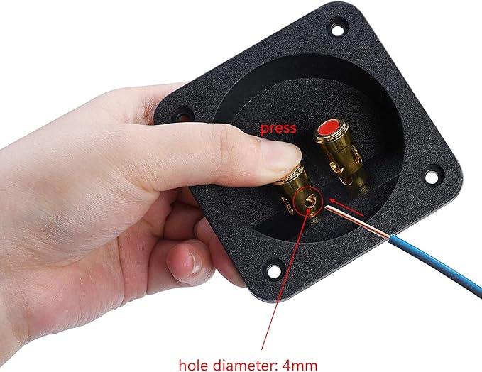 2 Piezas de Conector de Altavoz Dorado de 3.1 Pulgadas miniatura 3