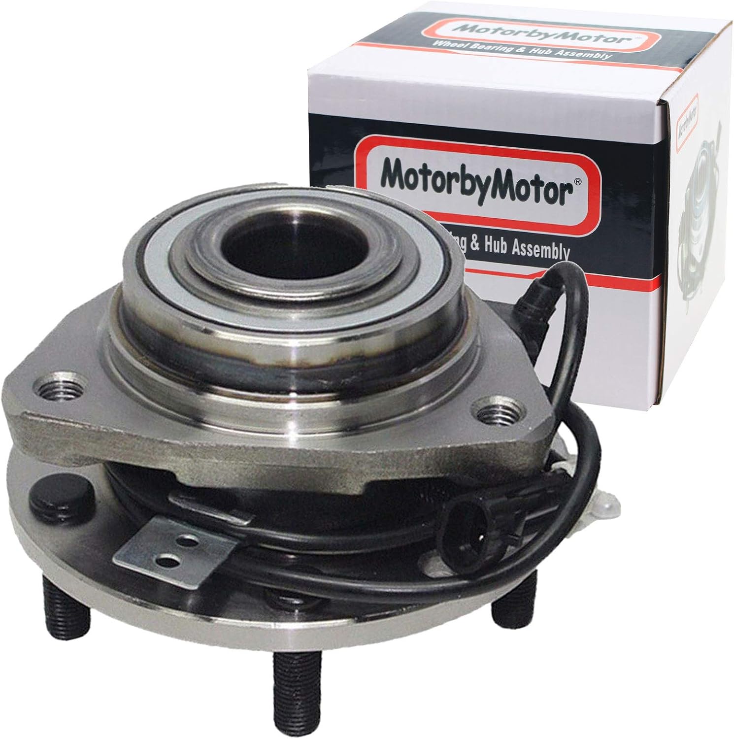 MotorbyMotor 513124 Front Wheel Bearing and Hub Assembly 4WD with 5 Lugs Fits for Chevrolet S10 Blazer, GMC Jimmy Sonoma, Isuzu Hombre,Oldsmobile Bravada HUb Bearing (4x4, w/ABS)