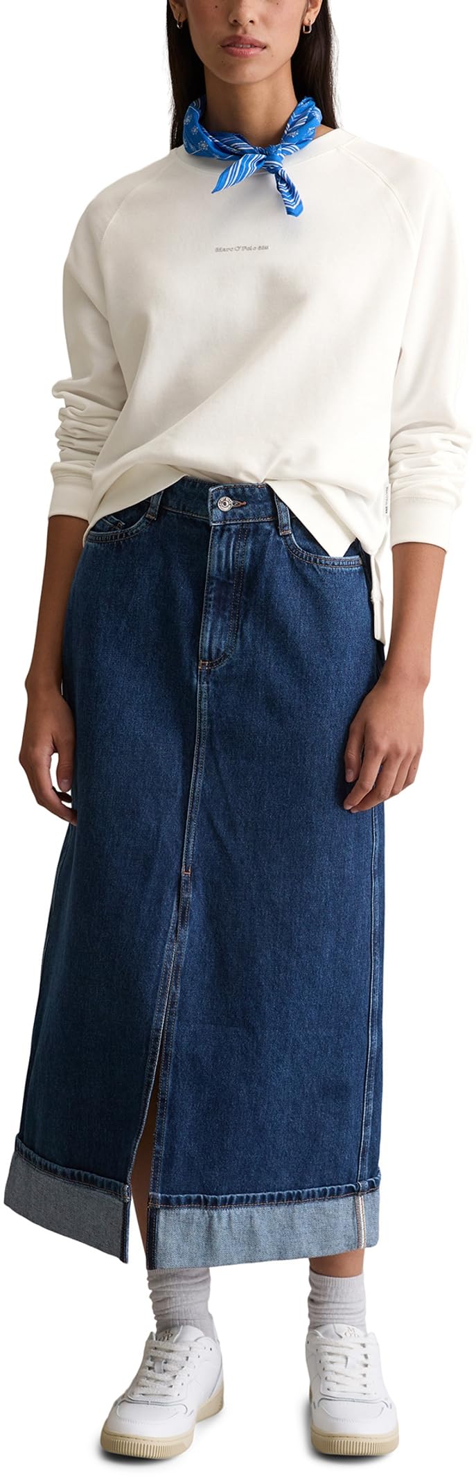 Marc O'Polo Marc OߴPolo Denim Damen Sweatshirt aus Bio-Baumwolle mit Raglanärmeln – Bild 3