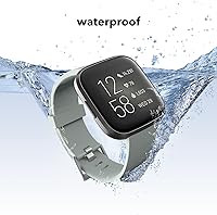 Vista 2 de Paquete de 2 bandas impermeables compatibles con Fitbit Versa 2 bandas para mujeres y hombres, pulseras clásicas de repuesto deportivas suaves