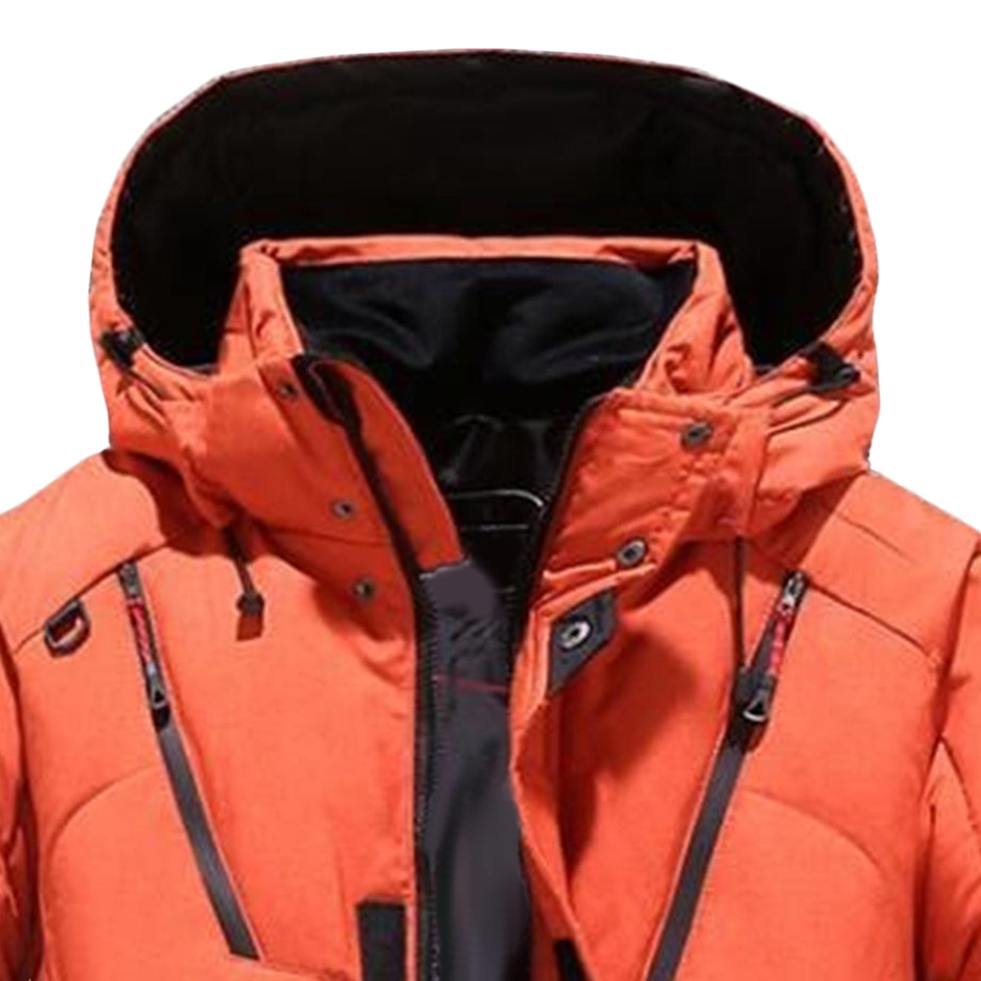 Piumino da uomo con cappuccio parka invernale spesso caldo parka casual piumino esterno termico