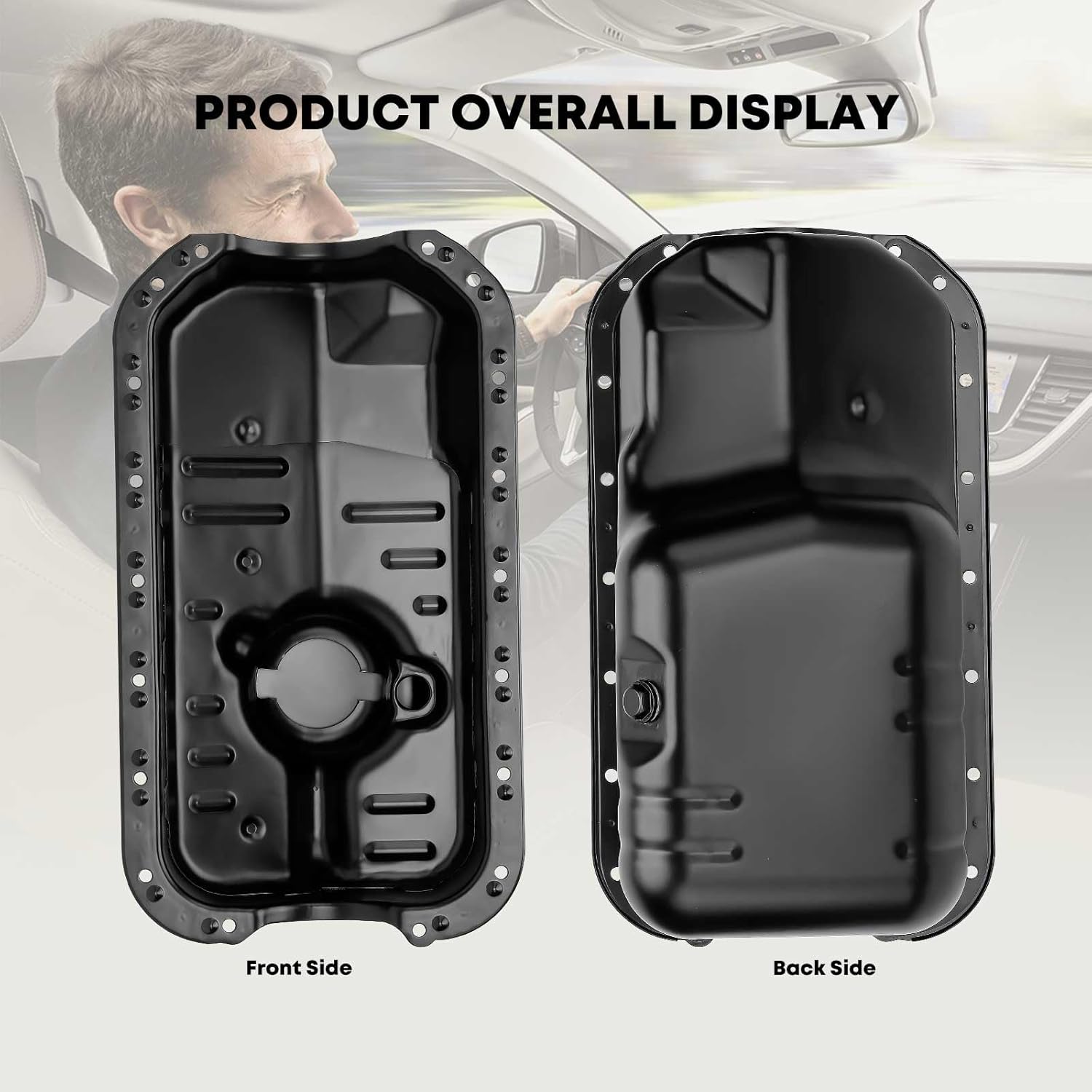 YHTAUTO Engine Oil Pan and Drain Plug Replacement for Honda Civic 2001 2002 2003 2004 2005 L4 1.7L