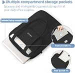 13-14 inch Puffy Laptop Bag - Lightweight Laptop Sleeve Padded Handbag for MacBook Pro/Air, HP, Dell, Lenovo, ASUS - Slim Computer Shoulder Bag for Business Travel & Work Daily, Black