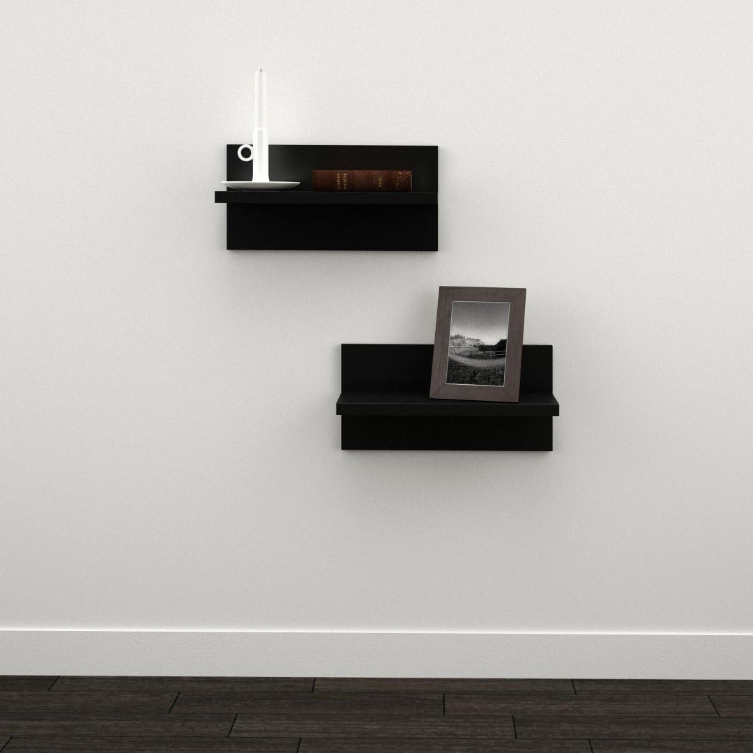Sereni-T Floating Shelves (2) from Nexera, Black