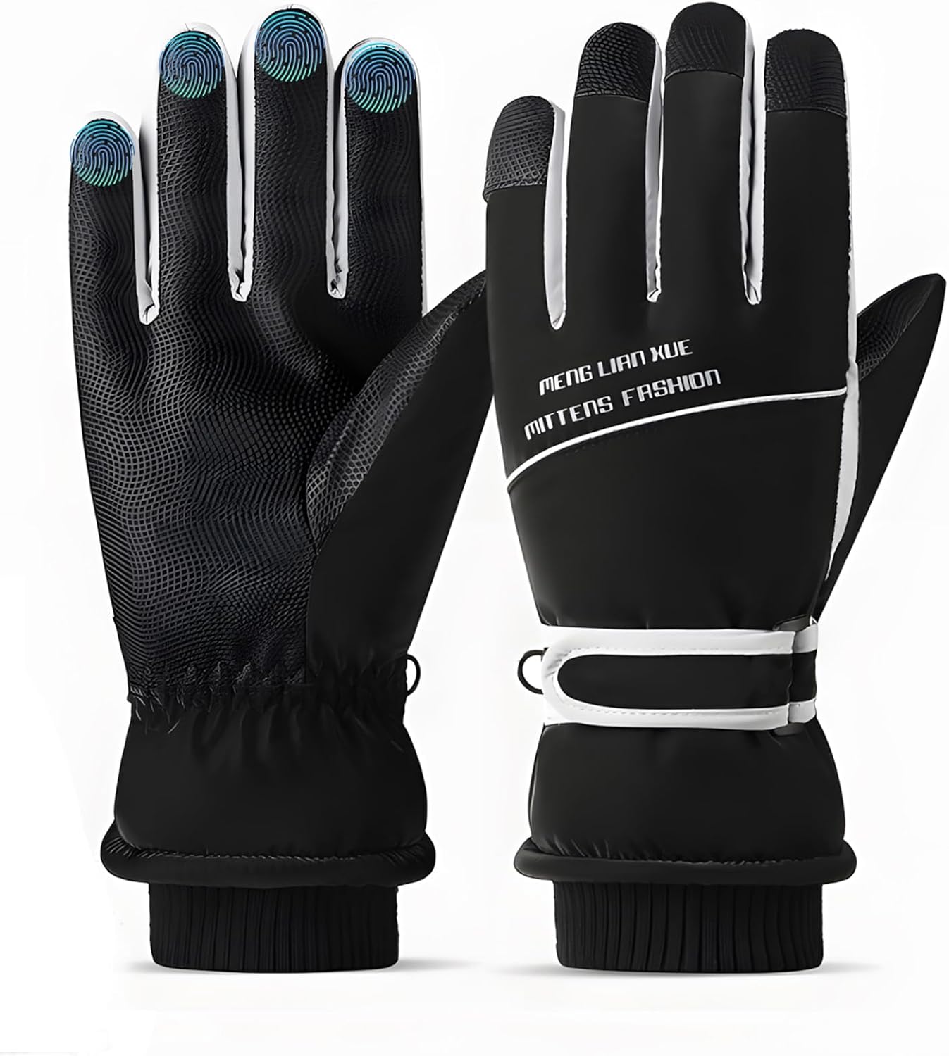 Winter Women Ski Gloves, Waterproof Touch Screen Snow Gloves, Warm Windproof Snowboard for Skiing Hiking Cycling