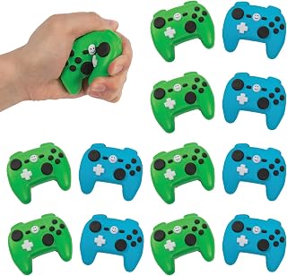 Fun Express Gamer Video Game Controller Shaped Stress Toy - Set of 12