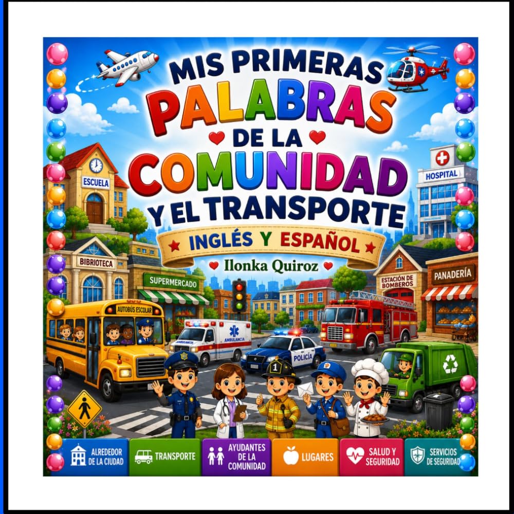 Mis Primeras Palabras de la Comunidad y el Transporte – Inglés y Español (My First Words in English and Spanish)
