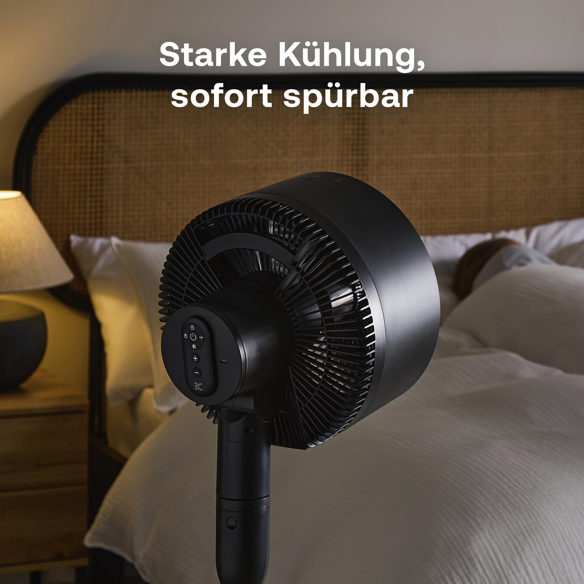 Dimplex DUOCOOL Smart 2-in-1 Akkuventilator Kabellos, Stand- & Tischventilator, 45 Std. Akku, 5 Geschwindigkeiten+Turbo, 20m Reichweite, Leiser Ventilator(36dB), App, Google Home & Alexa, Fernbedienung