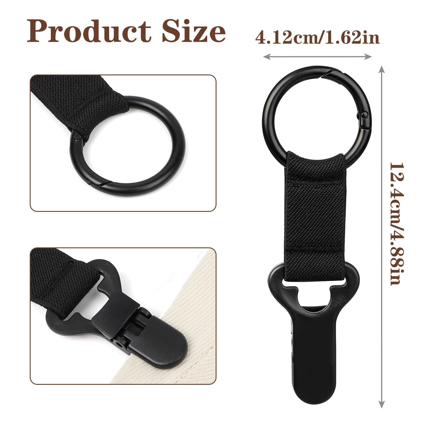 Clip Sombrero Bolso, 2 Piezas Pinzas para Sombrero, Clips de Sombreros para Viajes, Clips Sombreros Multifuncional para Hombres Mujeres, Bolsa de Viaje, Maleta, Accesorios Bolsos (A)