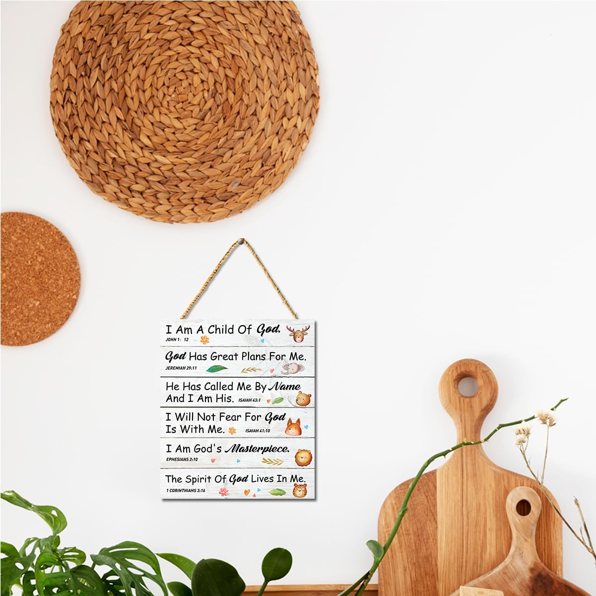 Gwisml I am a Child of God Plaque Wall Decor, Church Nursery Decor, Religious Posters for Classroom, Christian Classroom Decor, Cchristian Nursery Wall Decor, Religious Classroom Decorations