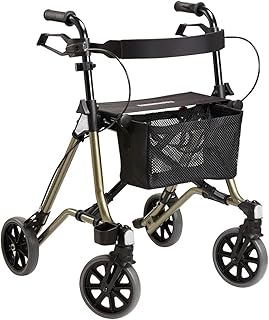 Dietz Taima M-GT Leichtgewichtrollator aus Aluminium mit Rückengurt und Tasche und nur 5,8 kg Eigengewicht