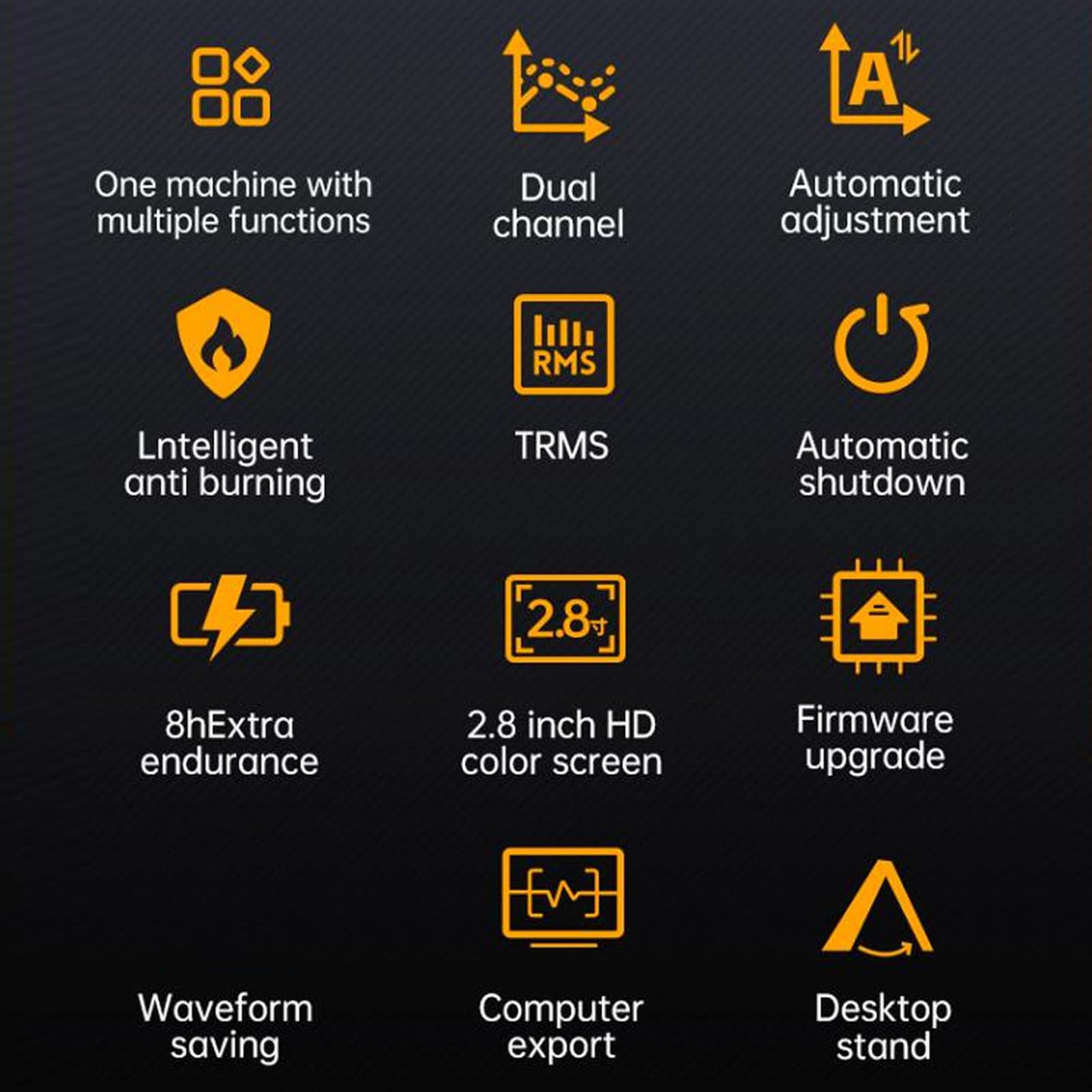 Portable Digital Oscilloscope Wide Application Generator 2.8 Inch HD LCD Screen Oscilloscope Multimeter High Voltage for Factory