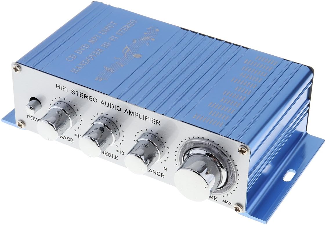 DC 12V 2 Channel Handover Hi-Fi Car Stereo Audio Amplifier Digital Player Support CD DVD MP3 Input