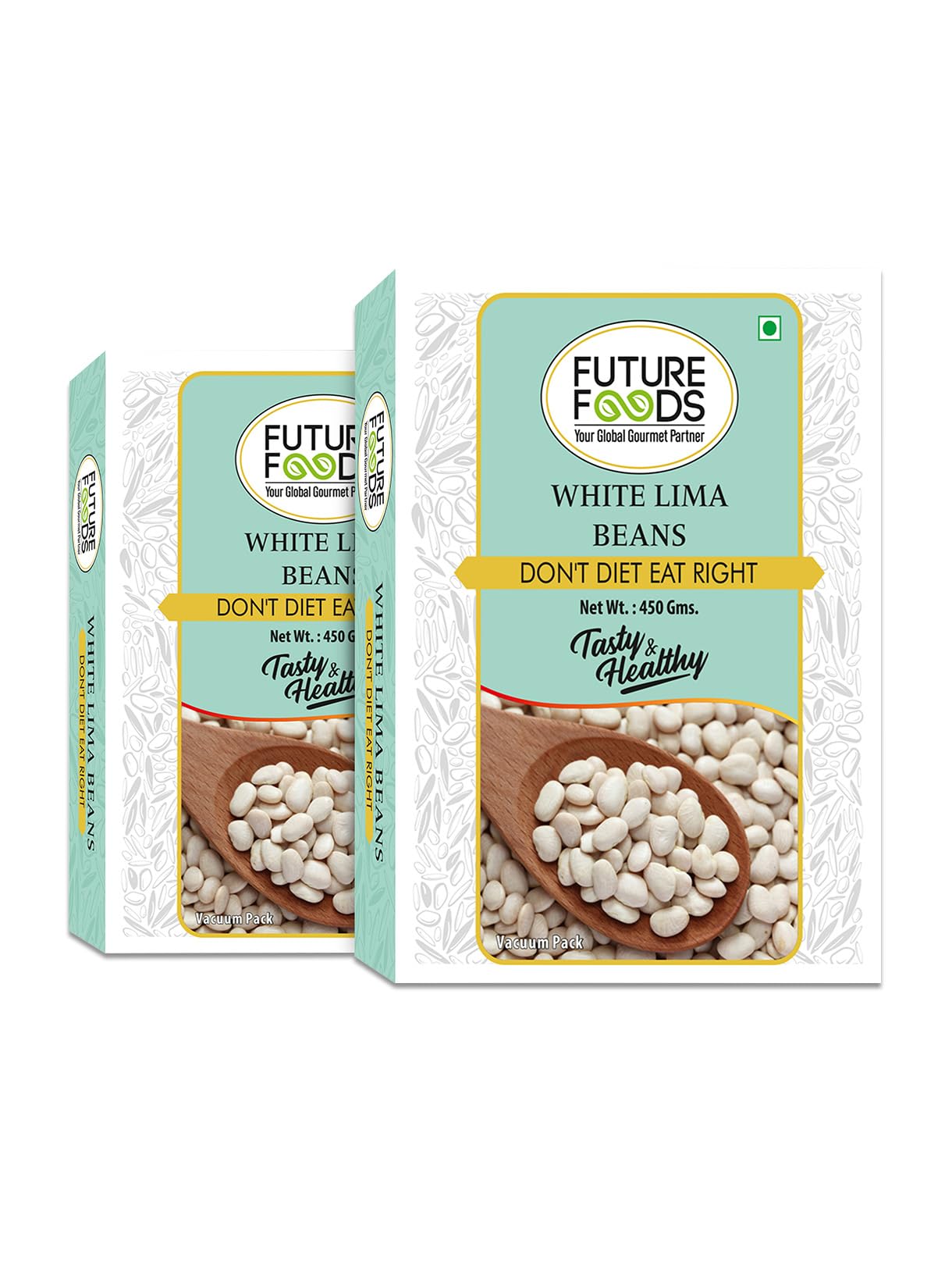 Future Foods White Lima Beans 450g | Butter Beans | Versatile Superfood | Good Source of Dietary Fiber & Iron | Low Fat Content | Mild Flavour & Creamy Texture (Pack of 2) (B09W1K22LS) Amazon Price History, Amazon Price Tracker