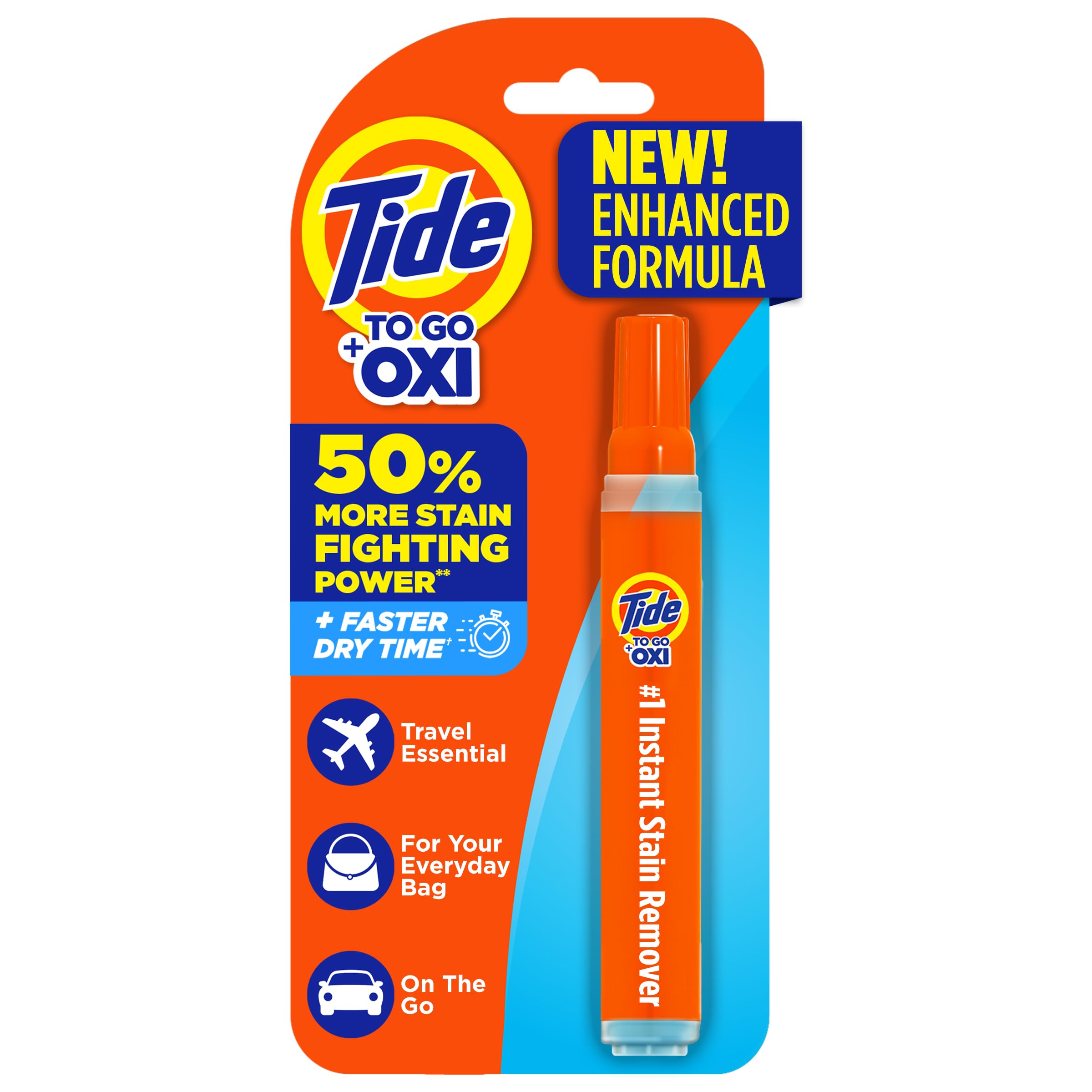 Tide To Go Instant Stain Remover, Tide Pen Stain Remover for Clothes,  Instant Stain Remover Pen & Spot Cleaner, Portable & Travel-Friendly, Works  on ...