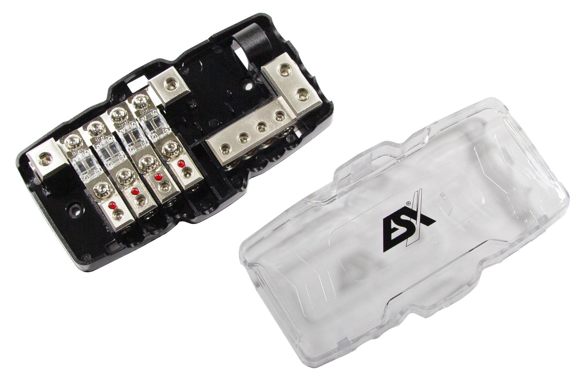 ESX DFD2/4G - 4-Fach MINI-ANL Sicherungshalter mit integriertem Masseverteiler bis 50qmm Powerkabel