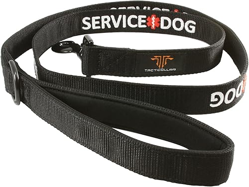 Miniatura 8 de Collar de perro de servicio, nailon, ajustable, bordado, con espacio para parches de gancho y bucle (mediano 16-20 pulgadas de largo x 1.5 pulgadas