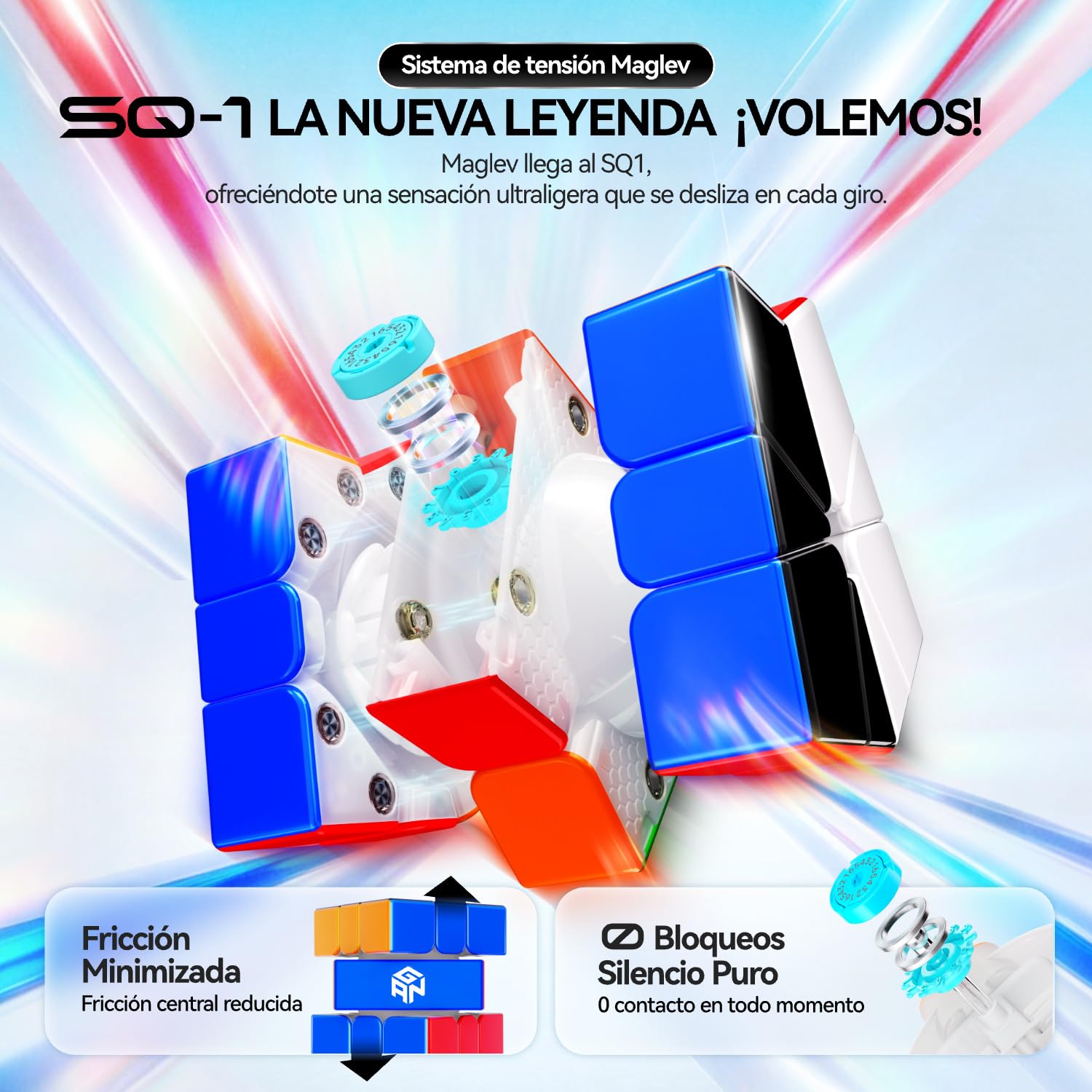 GAN SQ1 Cubo de Velocidad Square-1 3x3 Special Irregular Cube Mágico