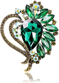 Rhinestone Brooch Pin for Women Girls Elegant Dress Accessories Wedding Christmas Birthday Jewelry Gift